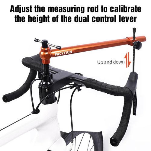 Derailleur Hanger Alignment Gauge,Road Bike Dual Control Lever Alignment Tool, Bike Shifter Brake levers Height Horizontal Regulator Tool Angle Left Right Symmetrical Adjuster,Bicycle Leveling Tool