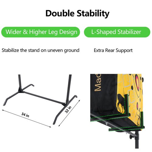 PVNIEFC Archery Target Stand for 30 Inch Bag & Foam Targets, Bow and Arrow Target Stand for Backyard, Alloy Steel