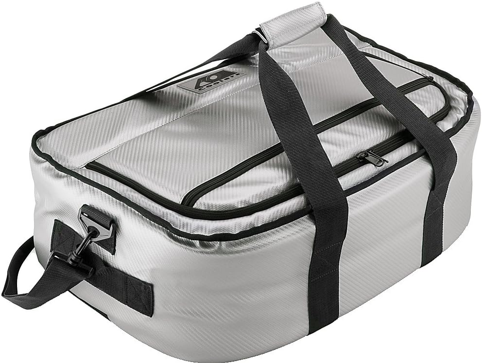 AO Coolers Stow 'n Go Canvas Soft-Sided Cooler, Low Profile and Leak Proof, Insulated for 24-Hour Cold, Black, 38-Can