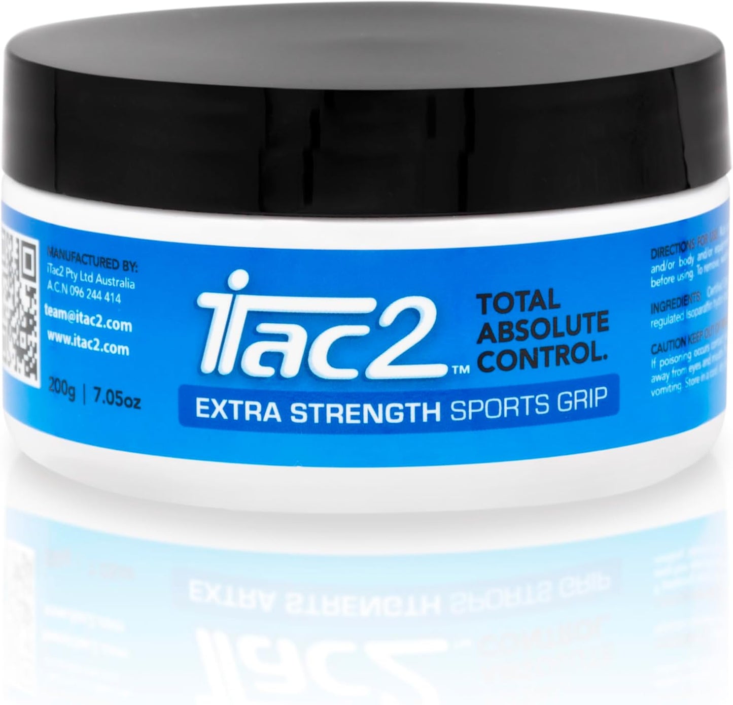 iTac2® Extra Strength Sports Grip (200g / 7.05oz) – Long-Lasting Beeswax Grip Aid for Rugby, Netball, Bowls, Diving & Fitness – Natural, Waterproof, Anti-Slip Formula for Dry Hands & Equipment