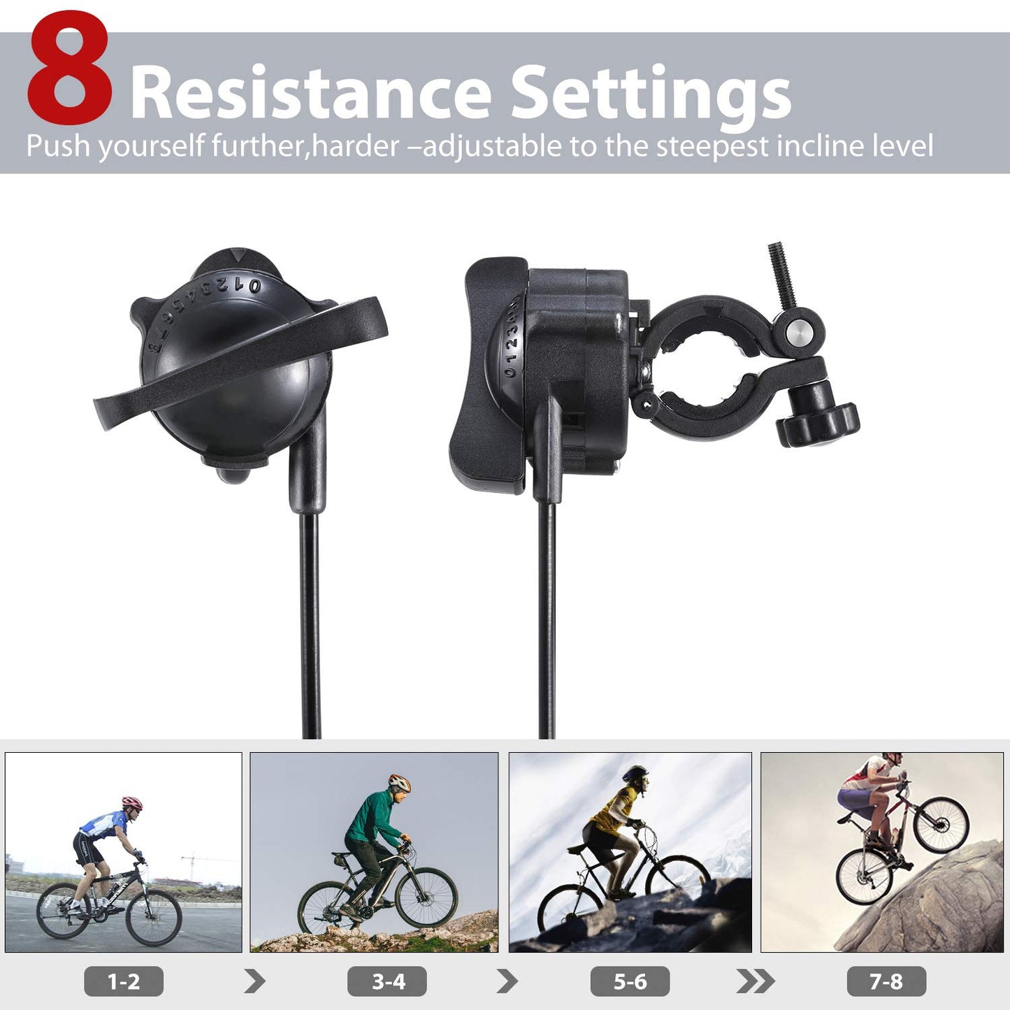 Sportneer Bike Trainer Stand Indoor Exercise - Sportneer Magnetic Bicycle Cycling Training Accessories with Noise Reduction Wheel Kit for Road Bike