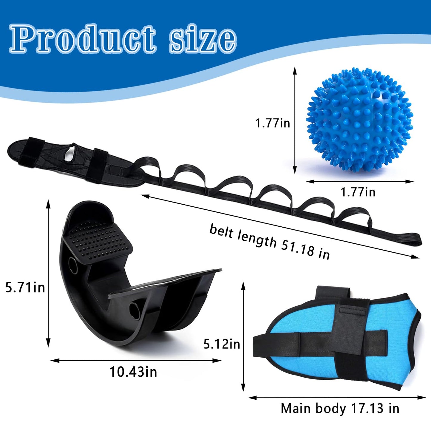 JIURUN Foot Rocker,Stretching Strap,Foot and Calf Stretcher Kit,Plantar Fasciitis Stretcher,Calf Stretcher Rocker Suitable for Stretching Legs, Thighs