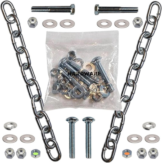 ShootingTargets7 Steel Target Hangers for Gongs - Chains and Rubber Shooting Straps - Steel Target Chain Kit - Rubber Shooting Straps - Steel Targets for Shooting - Hardware for Hanging Targets