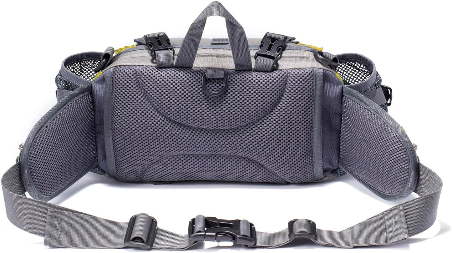 Outdoor Fanny Pack Hiking Fishing Waist bag 2 Water Bottle Holder Lumbar Pack