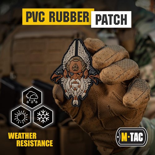 M-Tac Viking Invasion PVC 3D Morale Patch Military & Tactical Army (Odin Coyote)