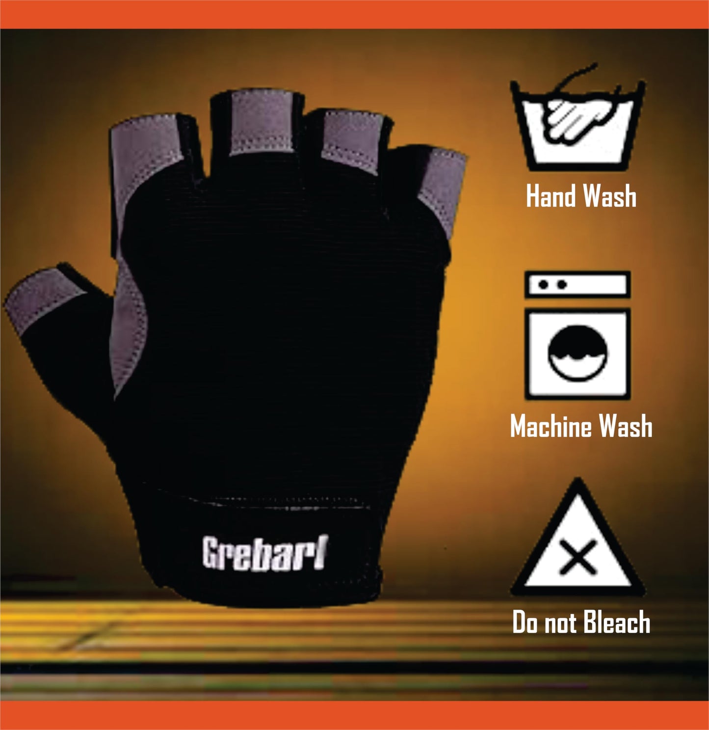 Grebarl Lightweight Gym Gloves, Weightlifting Gloves, Cycling Gloves, Tennis Gloves, Fitness Gloves Full Wrist Support, Breathable with Grip Protection Workout Gloves for Men & Women (X-Large)