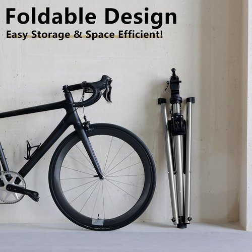 Urban Deco Bike Repair Stand Premium Aluminum Bike Stand for Maintenance, 68lbs Capacity, Height-Adjustable, 360° Rotatable Clamp, Tool Tray Included
