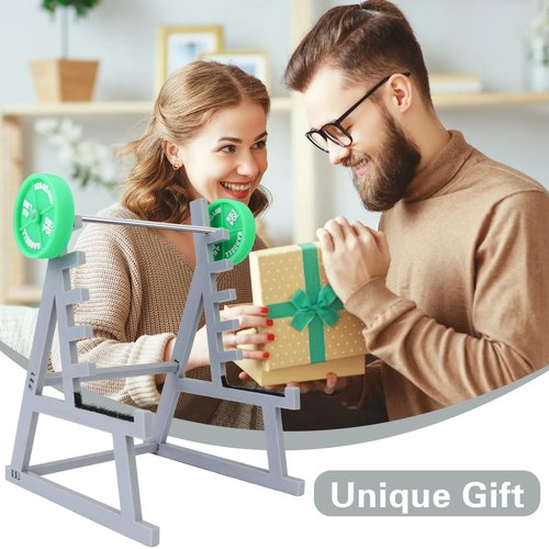 Dexspoeny Squat Rack Pen Holder,Fun Desk Accessories for Office,Funny Pen Holder for Men,Home Mini Weight Rack Pencil Holders for All Fitness