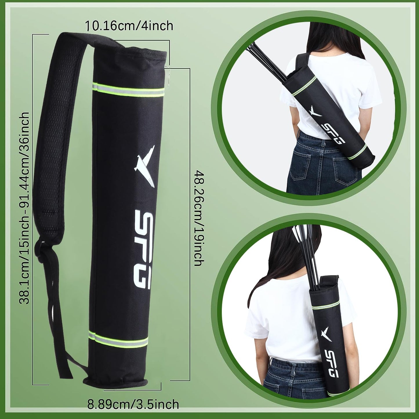 FENJANER 4Pcs Archery Accessories Set - Leather Archery Arm Guard | 3-Finger Archery Gloves | Back Arrow Quiver | Arrow Puller Target Remover - Complete Archery Protective Gear Bundle