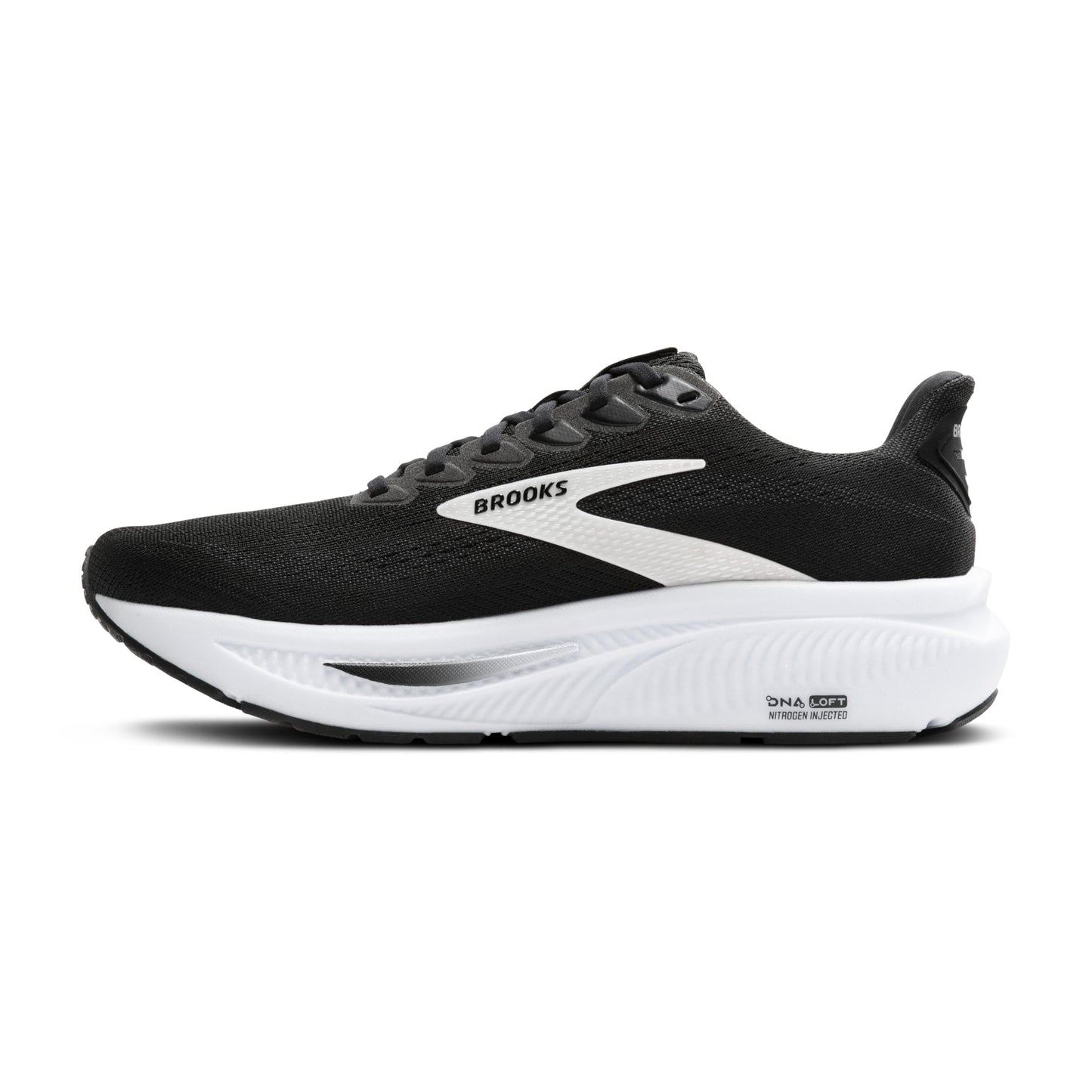 Brooks Men’s Ghost 17 Neutral Running Shoe - Black/Grey/White - 7.5 Medium