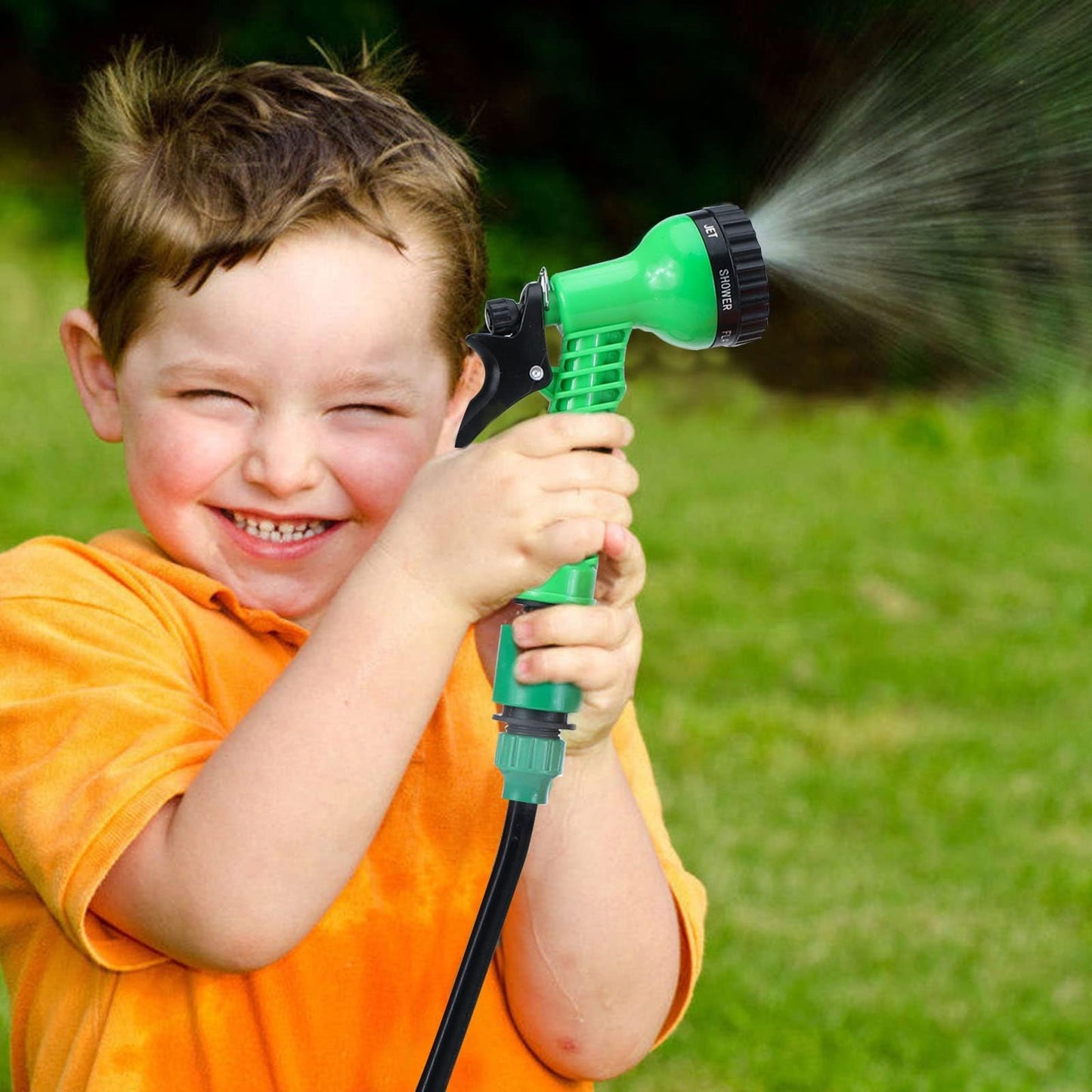 Finderomend Portable Shower for Camping with 7 Spray Modes, 1.3 Gallon Hand Press Camping Shower with Removable Hose and Shower Head,5L