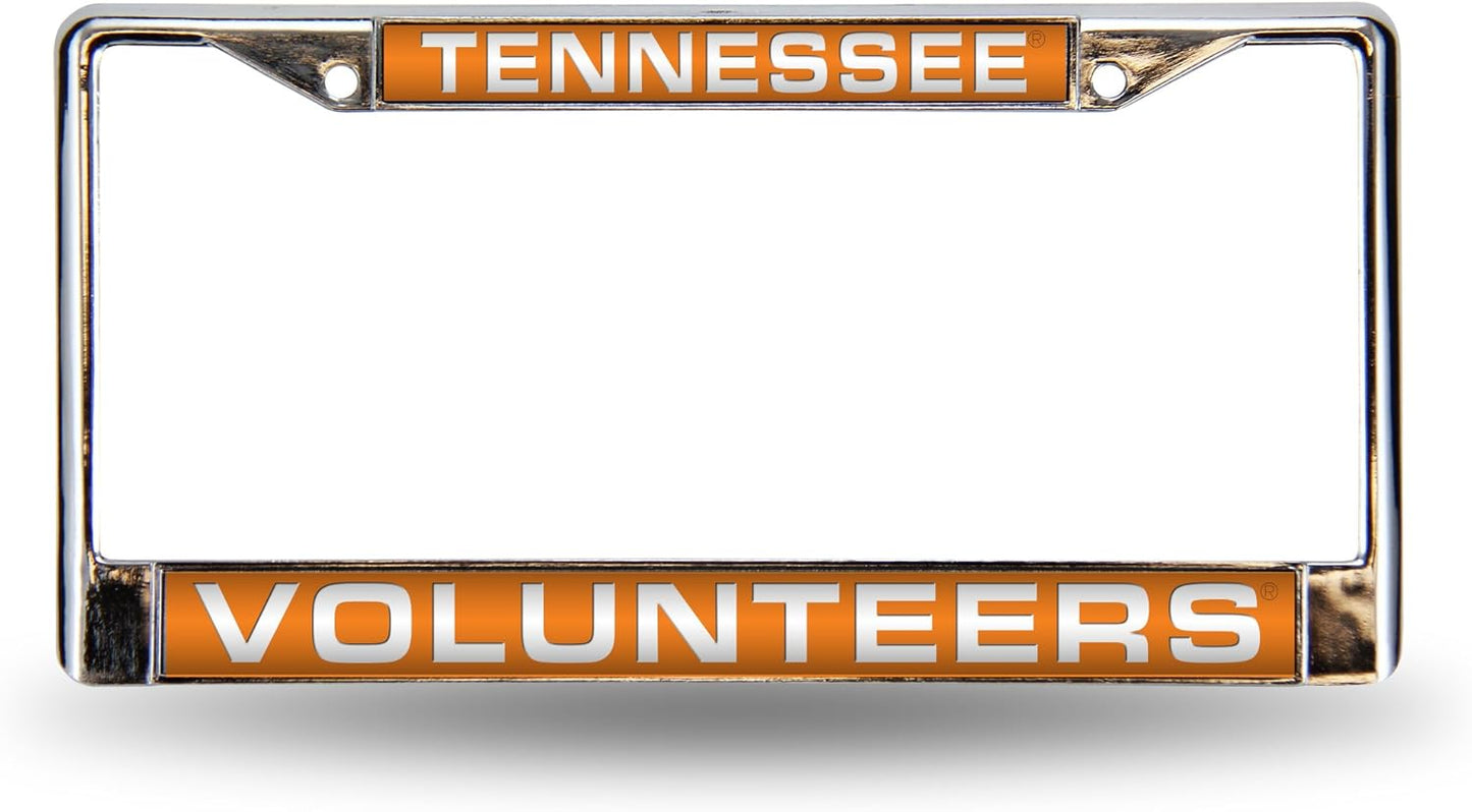 Rico Industries NCAA Unisex-Adult Laser Cut Inlaid Standard Chrome License Plate Frame