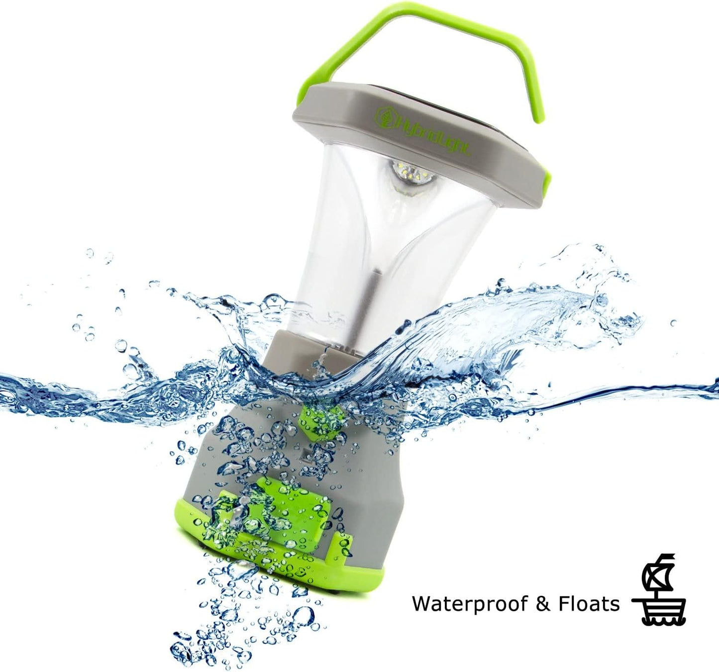 Atlas 600 Solar LED Waterproof Camping Lantern with Micro USB Charger, Black