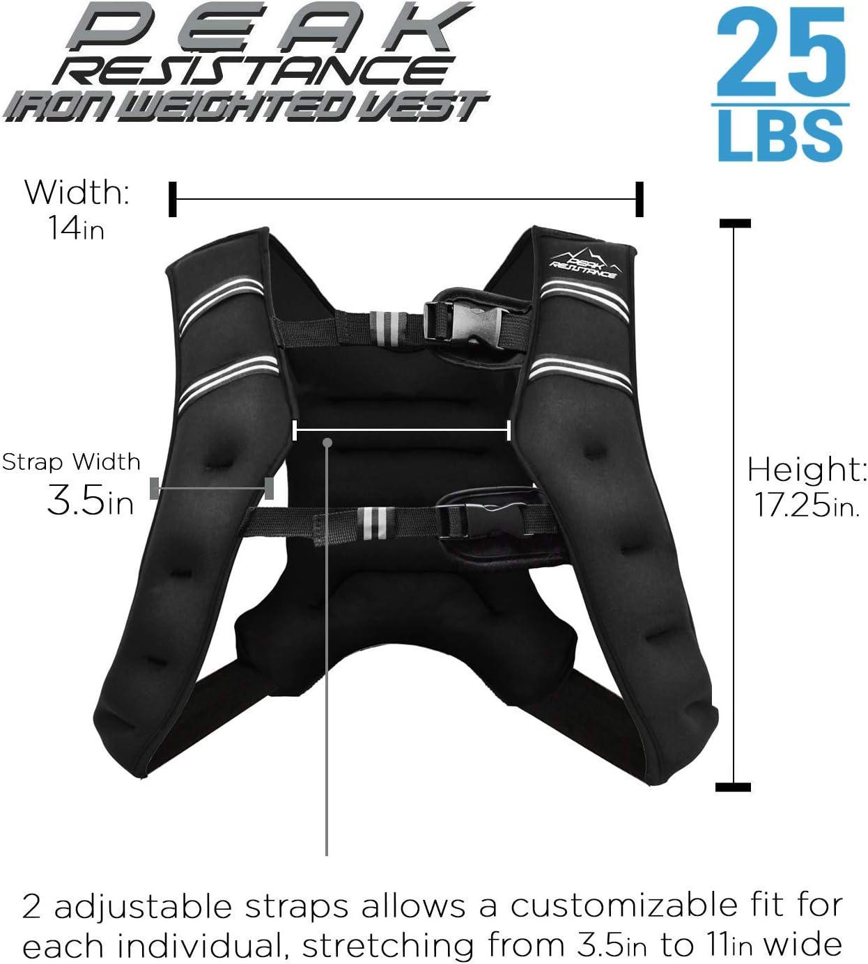 Aduro Sport Weighted Vest Workout Equipment, 4lbs/6lbs/12lbs/20lbs/25lbs/30lbs Body Weight Vest for Men, Women, Kids