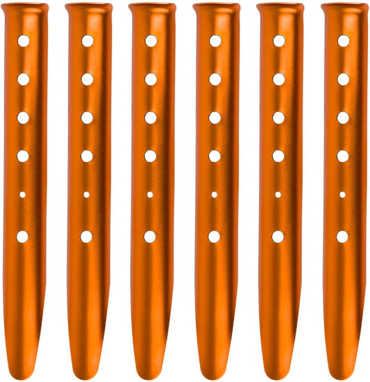 TRIWONDER Tent Stakes Pegs for Snow Sand Beach Canopy Heavy Duty Ground Anchor Stakes Tent Nail Aluminum U-Shaped Camping Hiking Backpacking 6Pcs