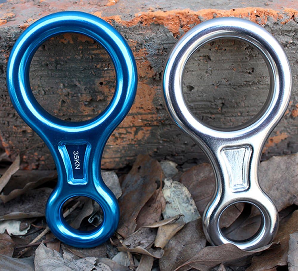 35KN Titan Figure 8 Belay Device - Heavy Duty Climbing Descender for Rigging