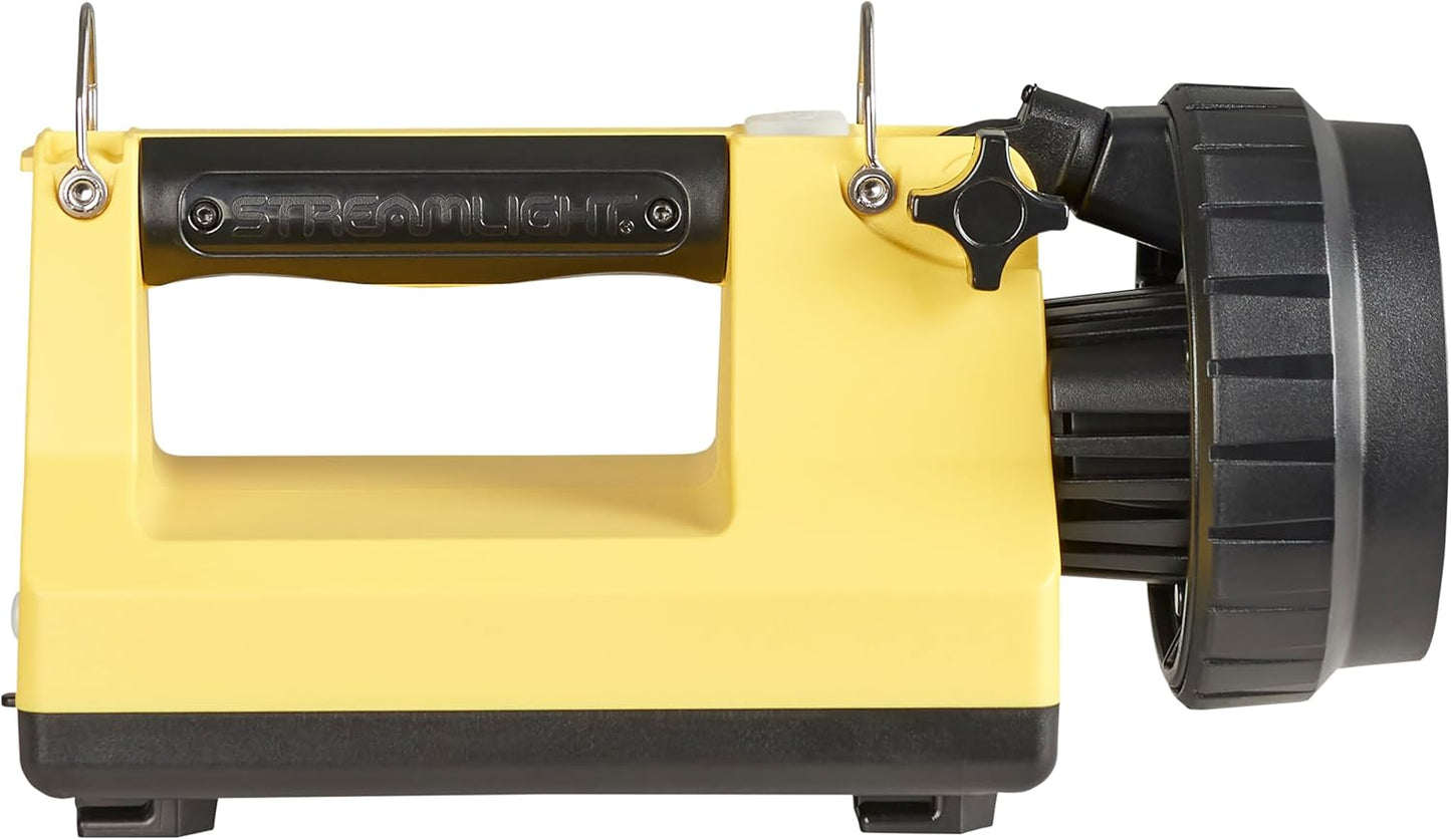 Streamlight 45875 E-Spot LiteBox 1500-Lumen 110000 Candela Rechargeable Spot Beam Lantern with Vehicle Mount System, Direct Wire DC Charging Rack, and Heavy Duty Shoulder Strap, Yellow