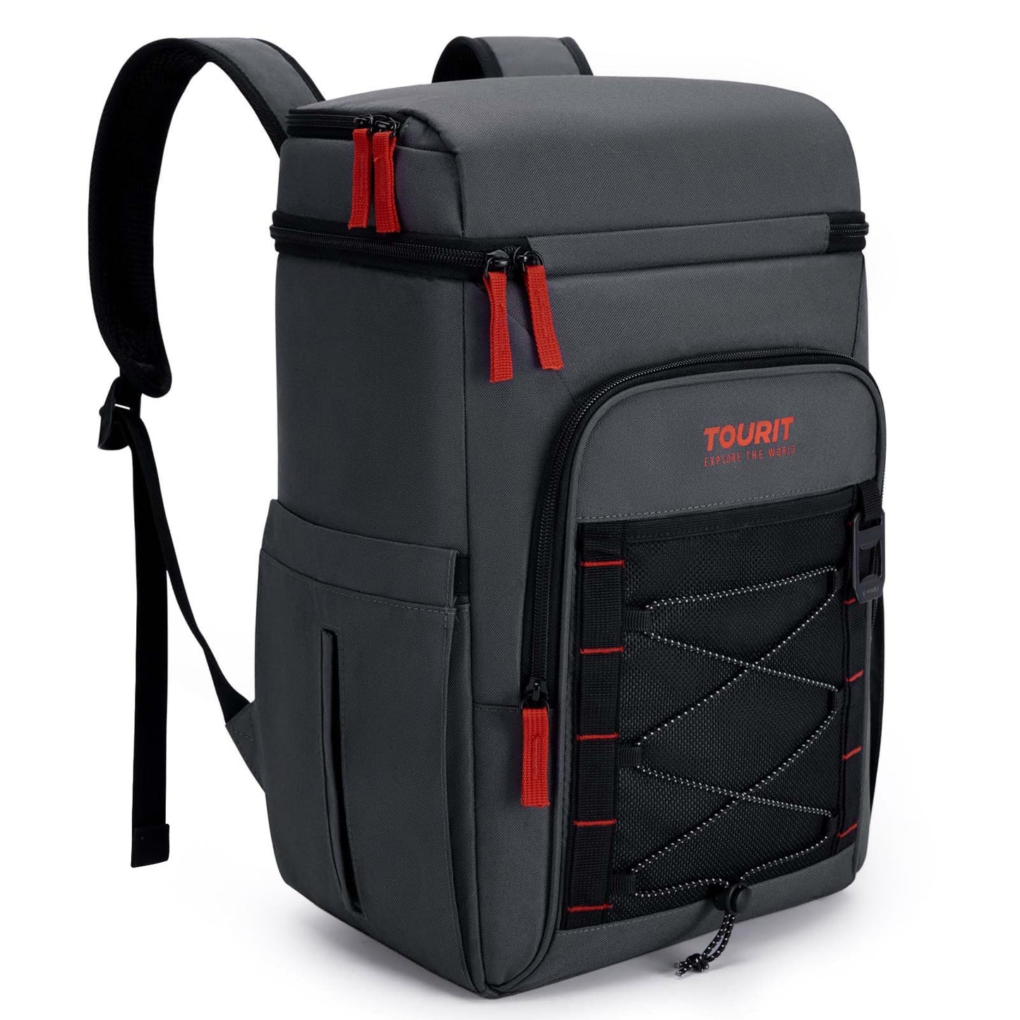 TOURIT Insulated Backpack Cooler with 2 Compartments, 30 Can Capacity, Leakproof Waterproof Thermal Bag for Beach Camping Travel