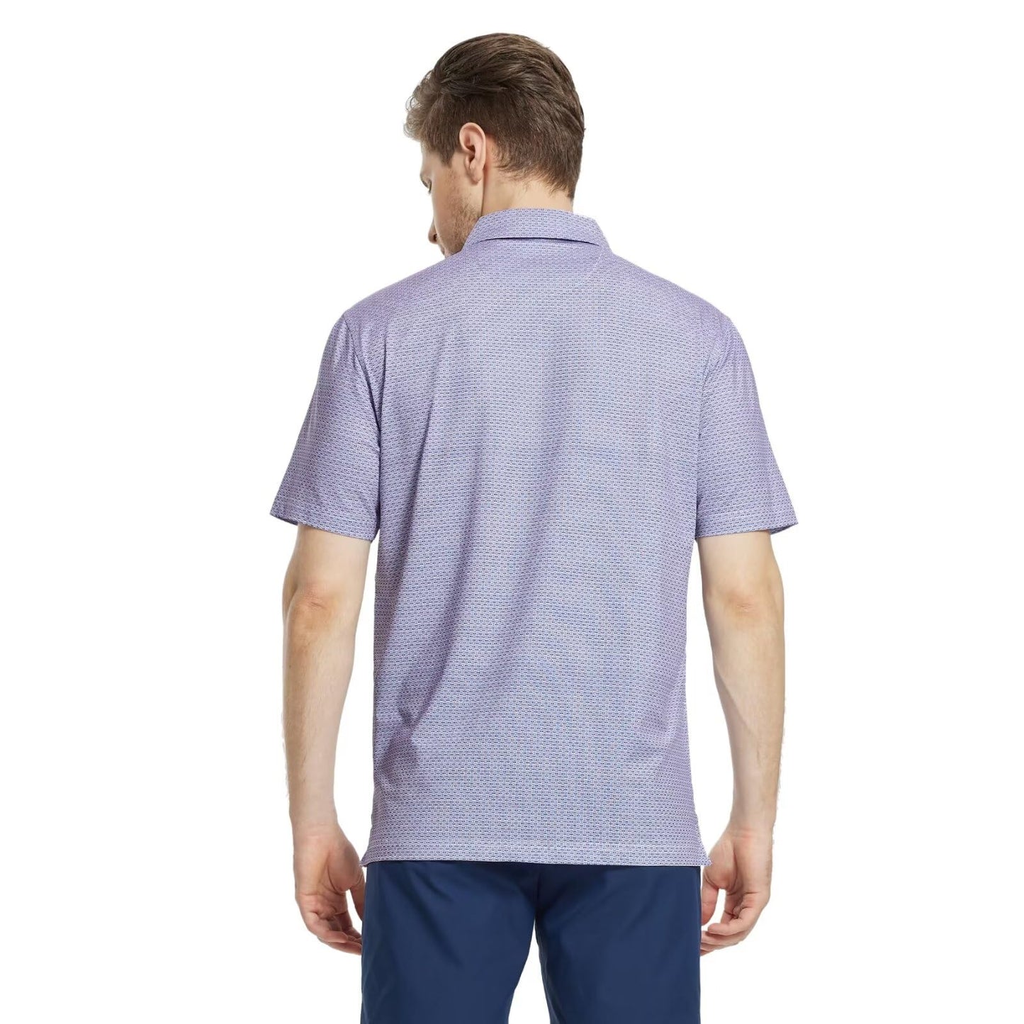 M MAELREG Polo Shirts for Men Quick Dry Fit Short Sleeve Performance Moisture Wicking Print Men’s Golf Shirts