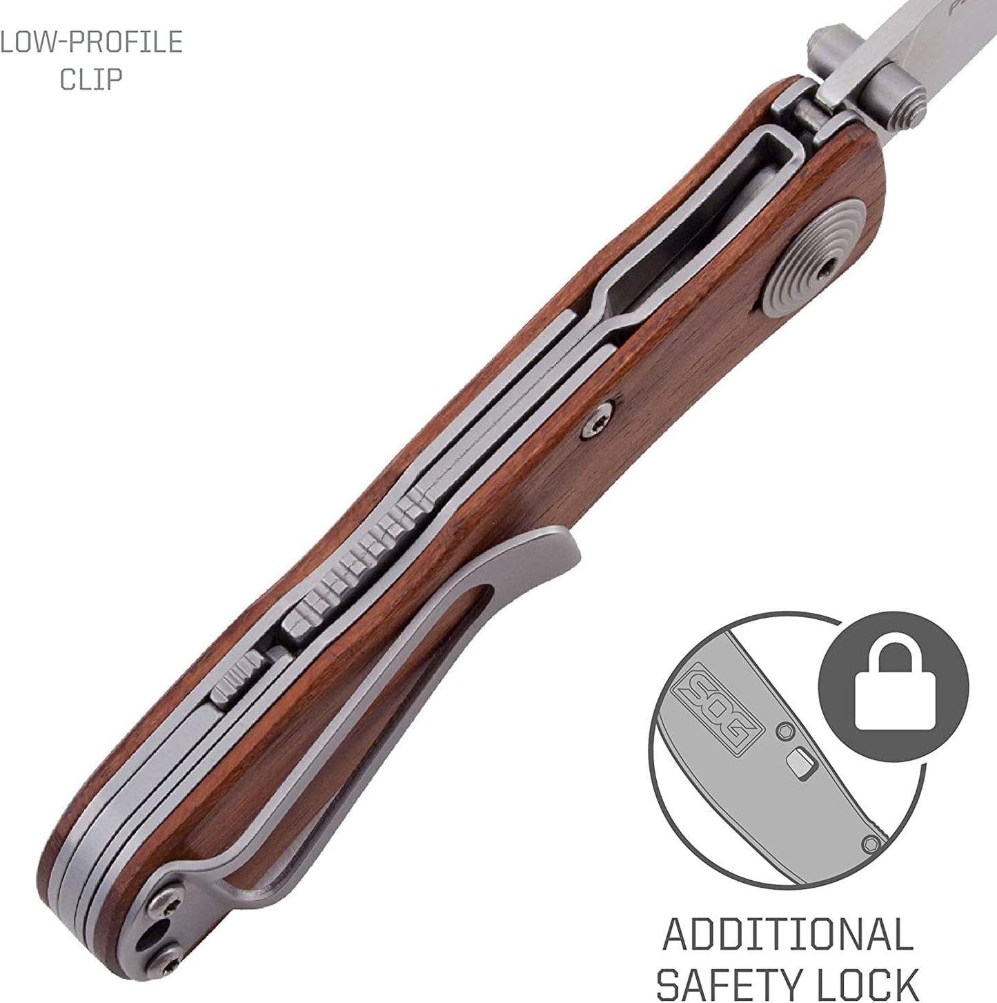 SOG Twitch II Drop Point 2.65in Everyday Carry Portable Compact Well-Rounded Camping Pocket Folding Knife | AUS-8 Steel Blade
