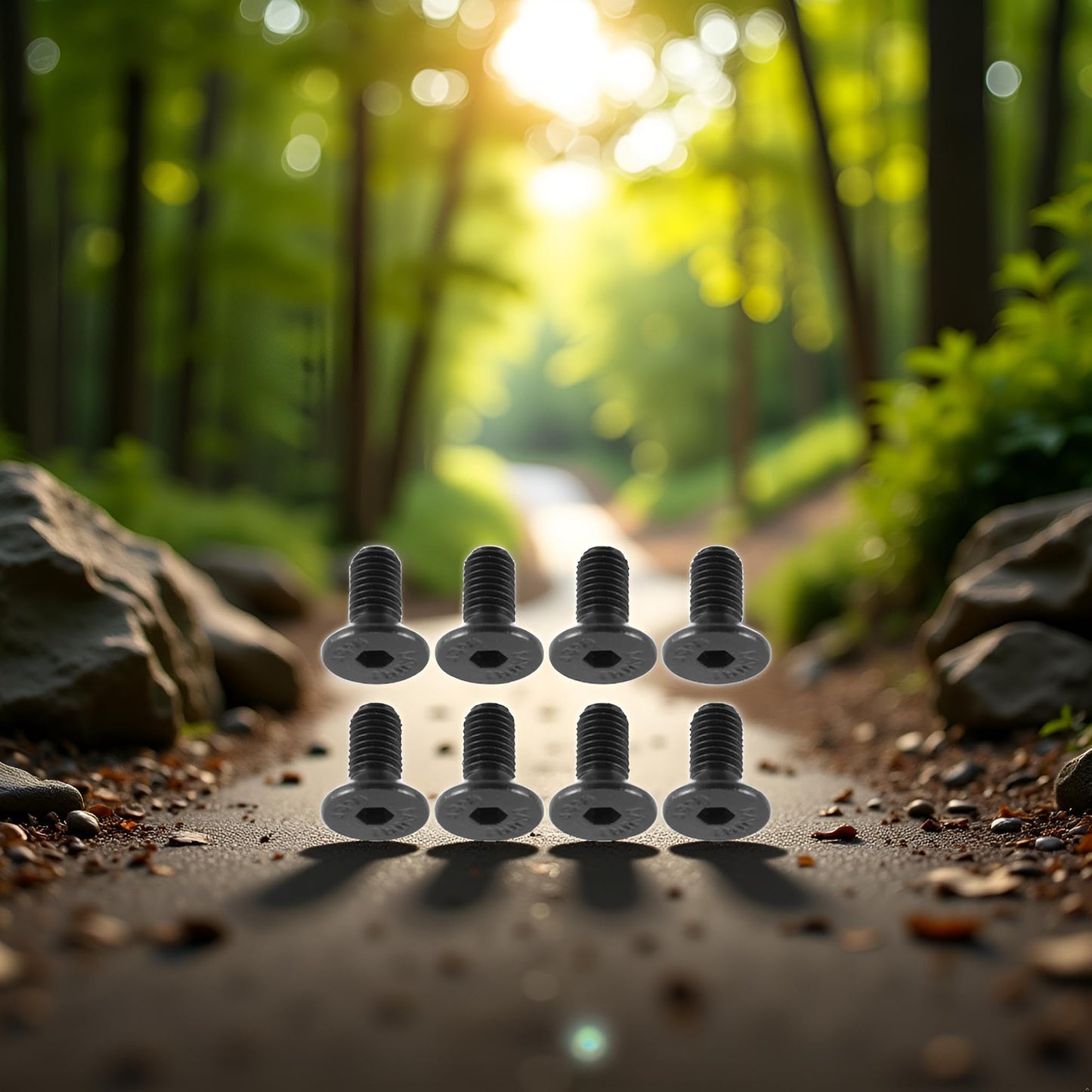 8Pcs Black Bike Shoe Cleat Mounting Screw for SPD - Pedal Steel Pedals Bike Pedals and Cleats and Cleats Parts and Components