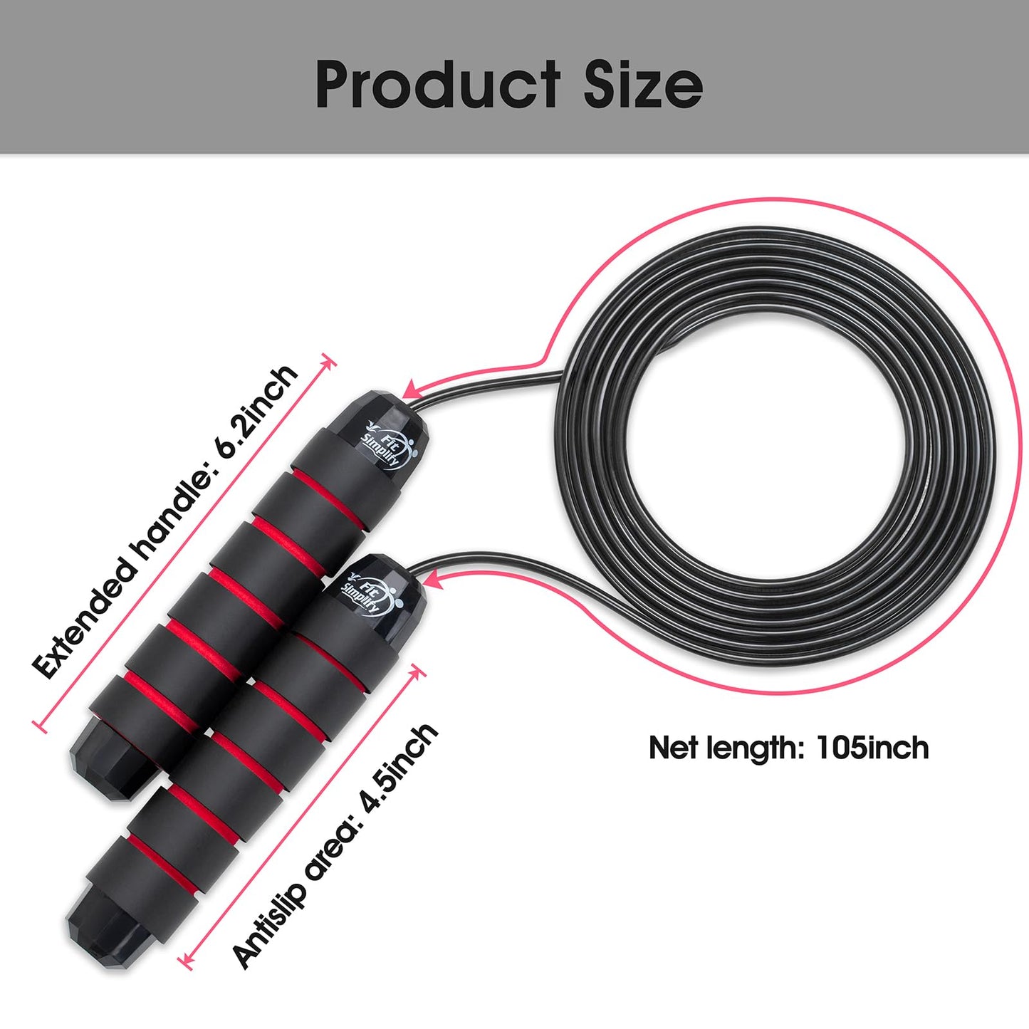 Fit Simplify Resistance Loop Exercise Bands and Jump Rope