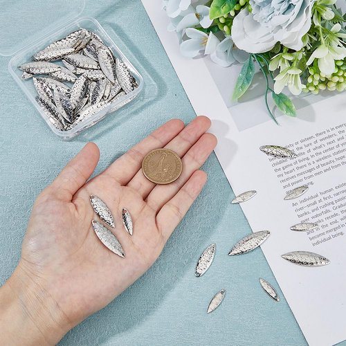 SUPERFINDINGS 90Pcs 3 Sizes Fishing Lures Spoons Stainless Steel Lure Fishing Lures Hard Baits Fishing Attractor Spinner Blades for Lures Worm Spinner Baits Spoons Rigs Making