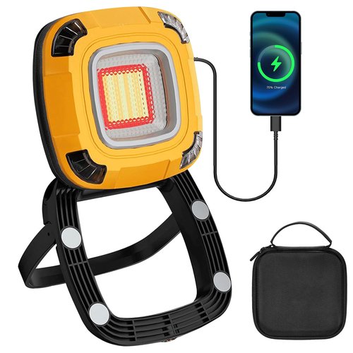 LOFTEK Portable Outdoor Rechargeable Light, 2000lm, 6000mAh Power Bank, 4 Colours Waterproof Magnetic Light for Camping, Hiking, Fishing, Hurricane, Emergency