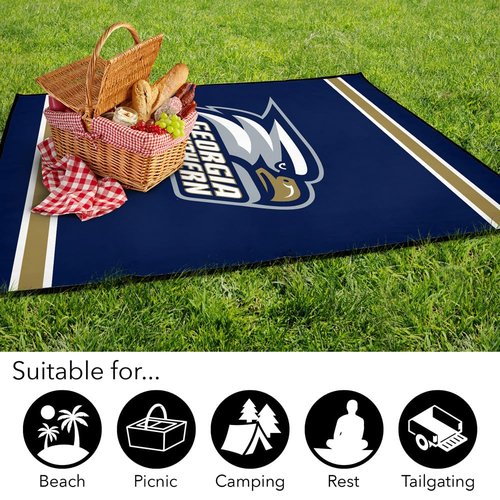 LOGOVISION Georgia Southern University Picnic Outdoor Blanket, 50"x60" Primary Logo, Foldable Blanket for Picnic, Beach, Camping, Park, Tailgate