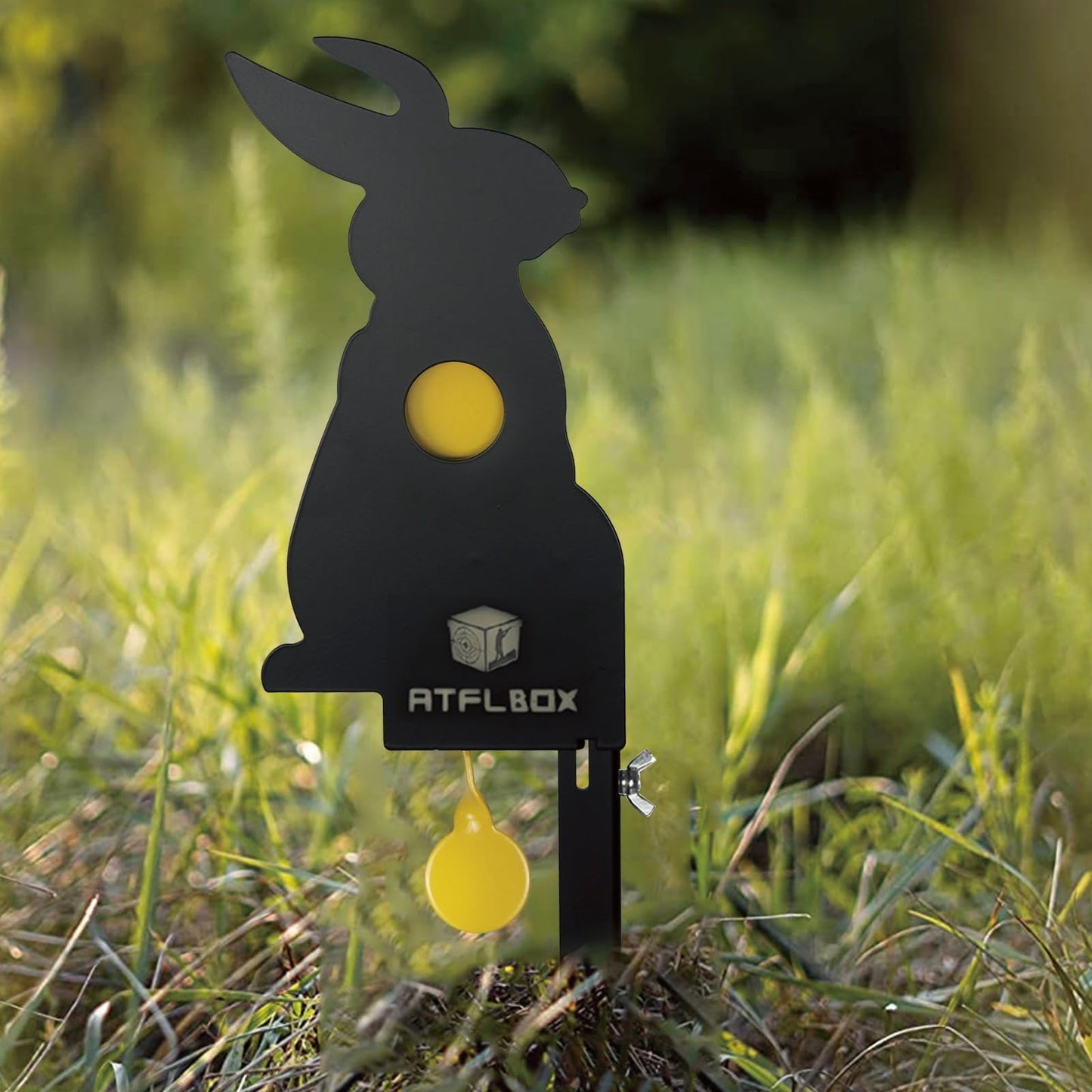Atflbox Metal Rabbit Reset Target, Air Rifle Animal Silhouette Shooting Targets for Outdoor and Backyard, Rated for Airgun Pellet .177 .22 Caliber