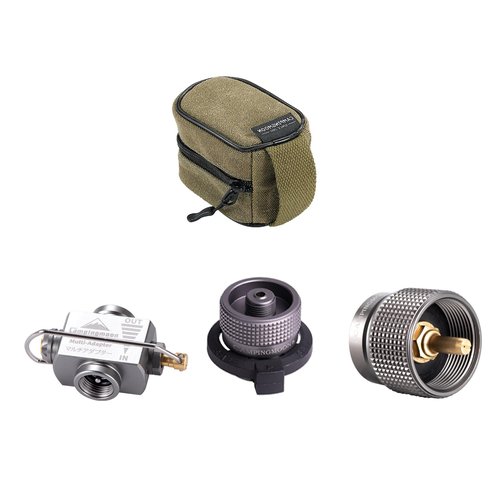 Camping Propane Butane Gas Refill Adapter Z11/Z15/Z22 with Little Canvas Storage Bag