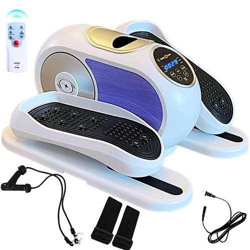Under Desk Elliptical for Seniors – Electric Leg Exerciser with 12 Speed Levels & Remote – Seated Pedal Bike Machine, Quiet Portable Stepper for Home & Office Rehab Fitness. by DIVIDE STAR