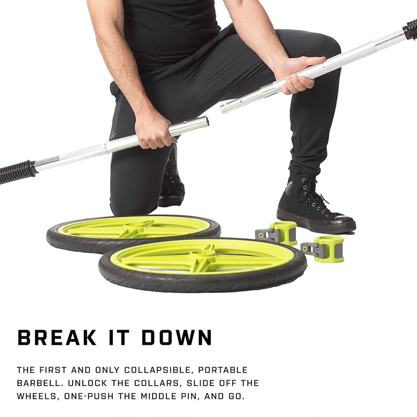 Home Gym Workout Barbells - Barbell Weight Set for Strength Training, Collapsible Equipment for Indoor & Outdoor Workouts for Men, Women, and Youth