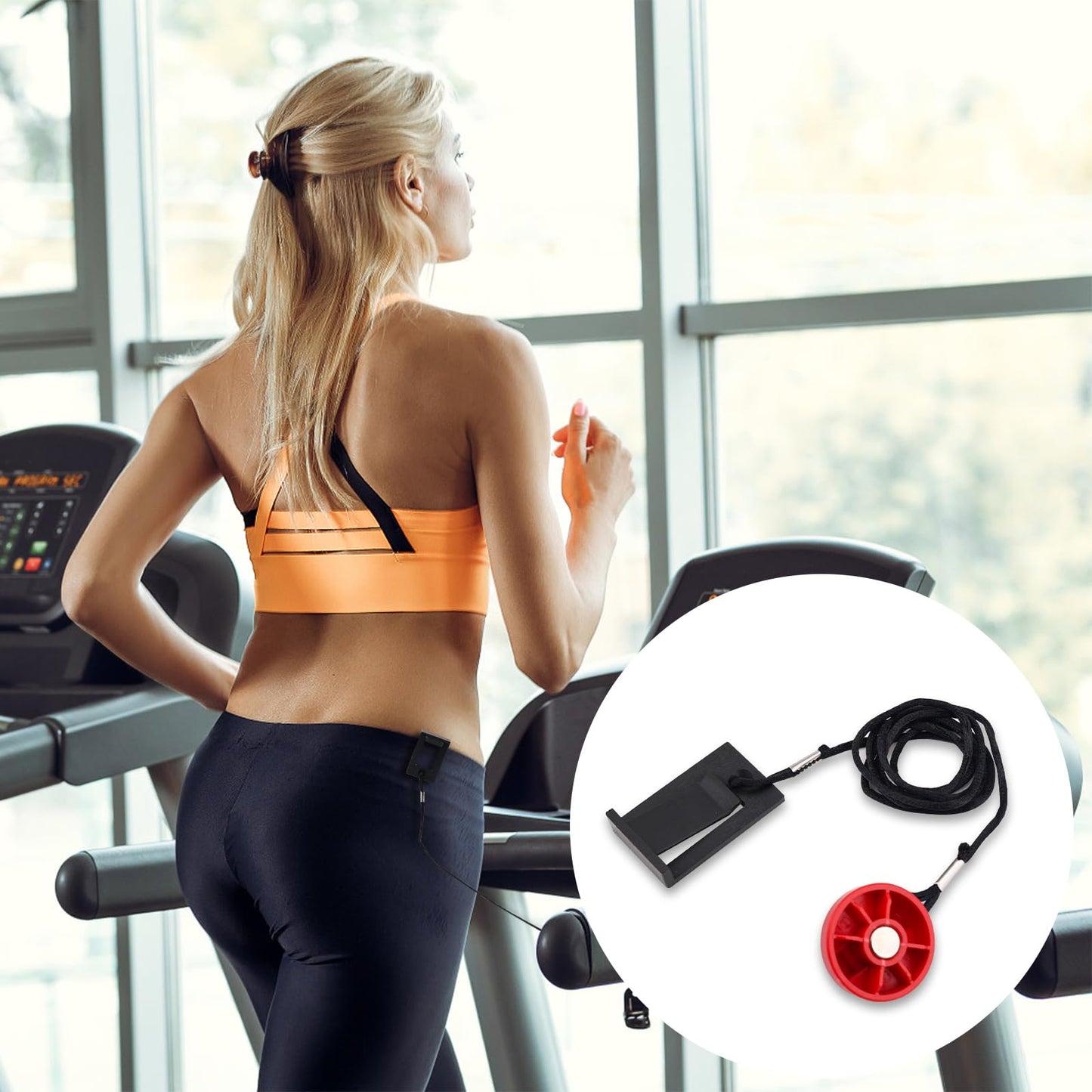 2pcs Universal Treadmill Magnet Safety Key, Emergency Treadmill Safety Key Replacement, Magnetic Switch Lock for Most Gym Treadmills Running Machines Part Accessories