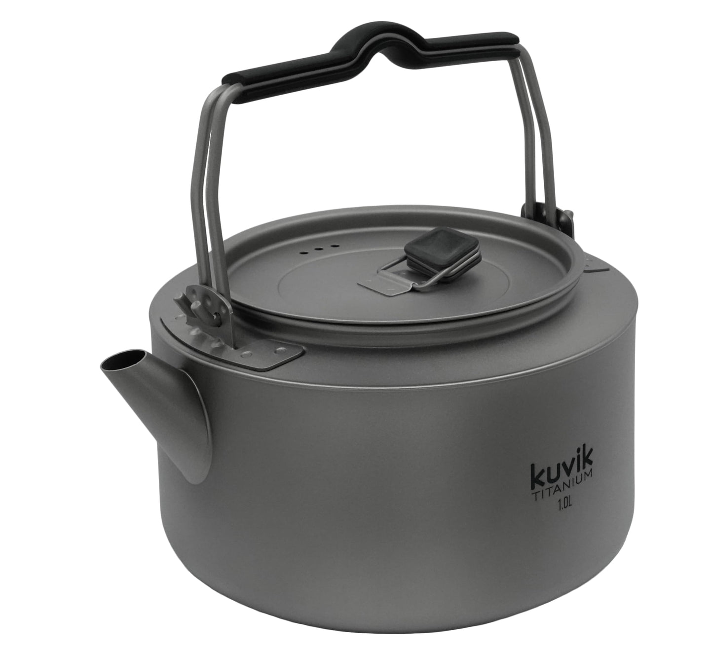 Kuvik Titanium Kettle 1.0L (33.8 oz) - Ultralight and Compact Kettle for Backpacking, Camping, and Home