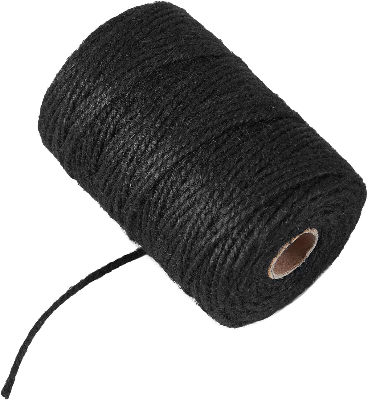 328 Feet 3mm Thick Black Natural Jute Twine, Garden Twine Heavy Duty Industrial Packing Materials String Wrapping, Arts, and Crafts, Halloween Wrapping, Gardening Applications
