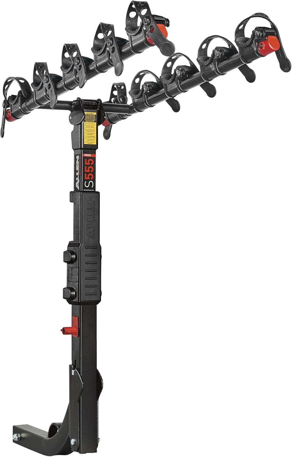Allen Sports Deluxe Locking Quick Release 5-Bike Carrier for 2 in. Hitch, Model 552QR , Black