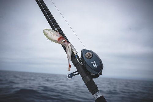 Nomad Design Squidtrex Fishing Lure with Patented Technology Vibration Design - TPE Soft Plastic, BKK Assist Hooks, Squid Lure - 150 Vibe 6" - 4 3/4oz - Brown Speckle