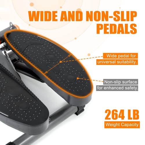Mini Stair Stepper for Exercise at Home with Resistance Bands Exercise Equipment for Home Stair Climber Stepper Machine for Home Gym Cardio Equipment for Full Body Workout