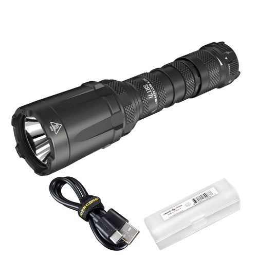 Nitecore SRT7i Tactical Flashlight, 3000 Lumen Long Throw USB-C Rechargeable with Stepless Brightness Adjustment and a Lumentac Organizer