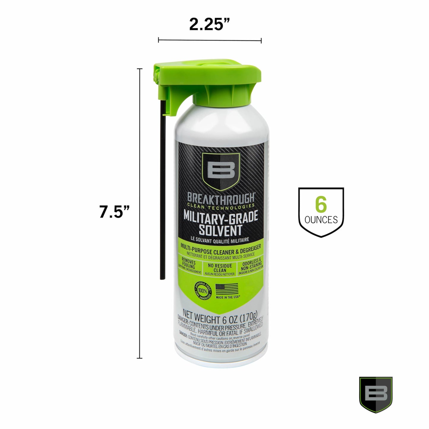 Breakthrough Clean Technologies Military-Grade Gun Spray Cleaning Solvent - Cleaner and Degreaser for Handguns and Riffles and More