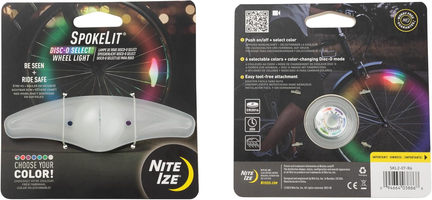 Nite Ize SpokeLit Wheel Light - LED Bicycle Spoke Lights for Visibility & Safety