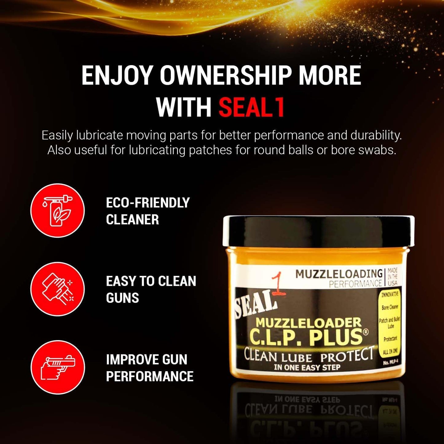 Muzzleloader CLP Plus - Firearm Cleaning Oil, Lubricant & Protectant | Bore Cleaner Supplies & Bio-Based Paste - 4oz