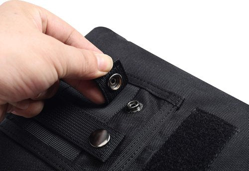 TACNEX Dump Pouch for Duty Belt Battle Belt Roll Up Utility Tool Bag Magazine Drop Pouch w/MOLLE Clip Drawstring Open Foldable Recovery Storage Pack (Vertical Black)