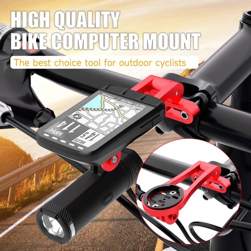 BIKOOCO Out Front Adjustable Bicycle Mount - Aluminum Alloy Bike Mount for Garmin Extended Mountain Bike Computer Road Mountain Cycling GPS Combo Extended Bike Accessories for 32mm Handlebar