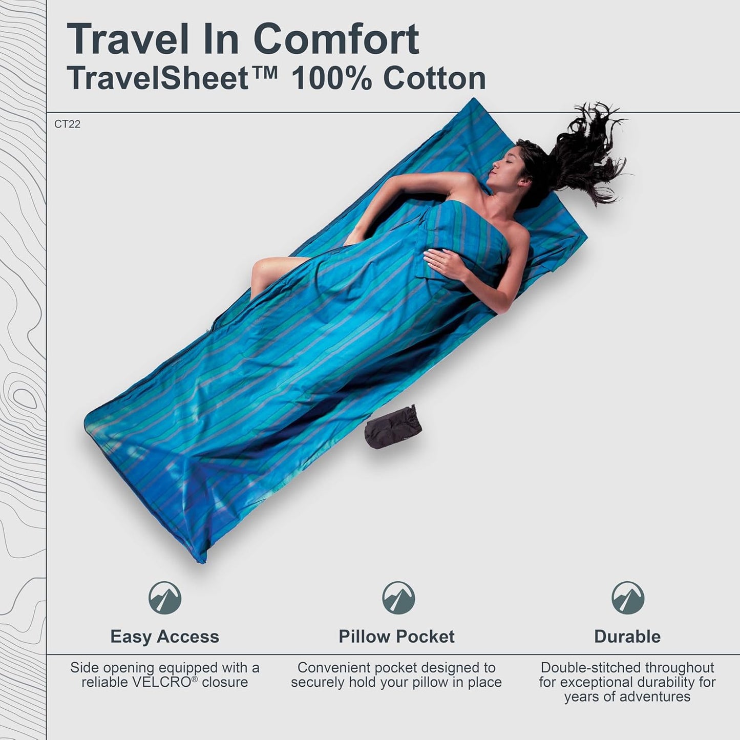 COCOON - Premium - TravelSheet - - Cotton - Monk's Red - Regular