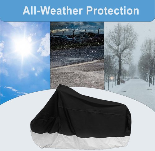 LATOLINON Adult Tricycle Cover, Trike Bicycle Cover Outdoor Storage Waterproof, Dust Wind Proof, Bike Covers for 2 or 3 Bicycles