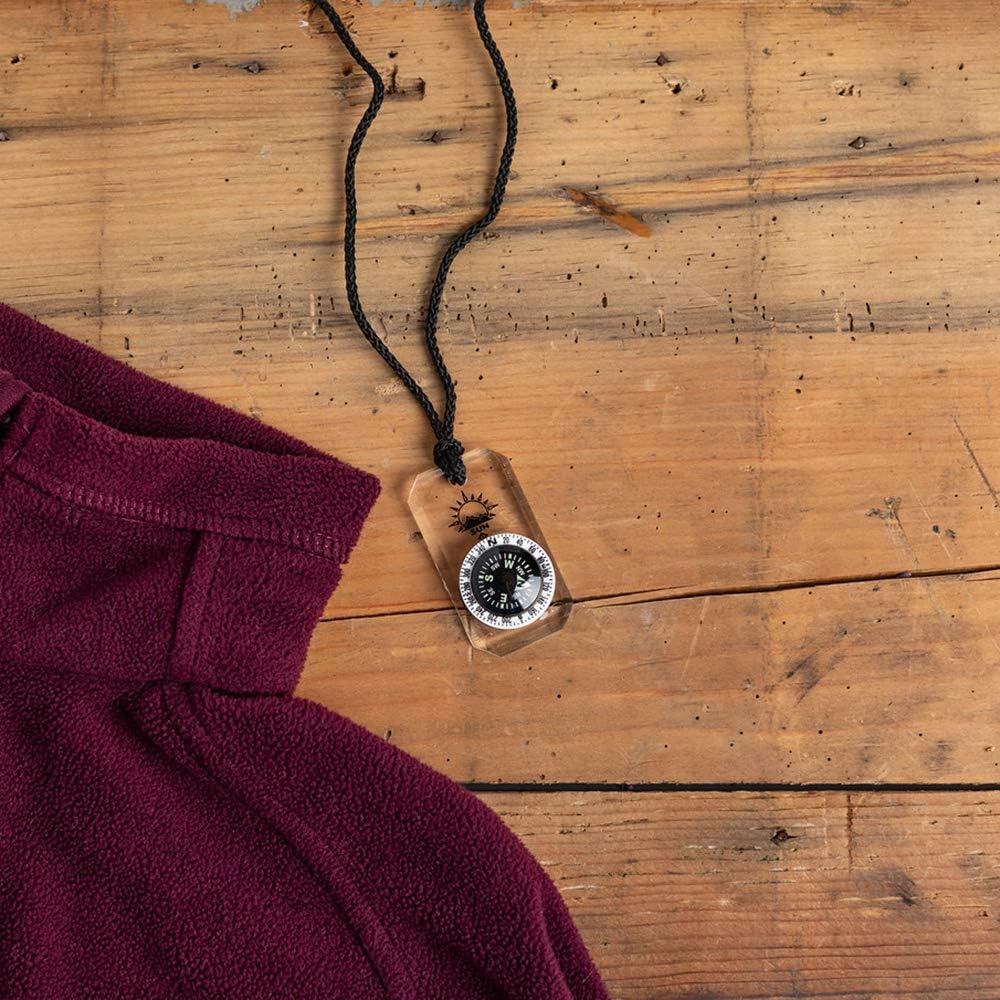 Sun Company MiniComp II - Mini Orienteering Compass with Rotating Bezel | Easy-to-Read Zipper Pull Compass for Jacket, Parka, or Pack