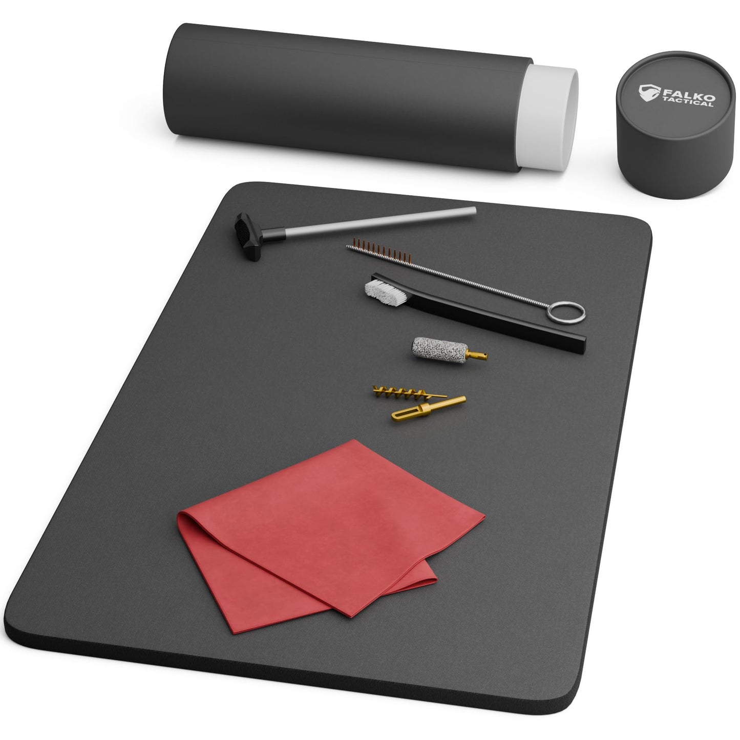 Falko Tactical Premium Gun Cleaning Mat (3 Sizes) - 2X Thicker, Oil and Solvent Resistant - Non Slip, Perfect Gun Mat for Cleaning - (Handgun, Rifle and XL Firearms)