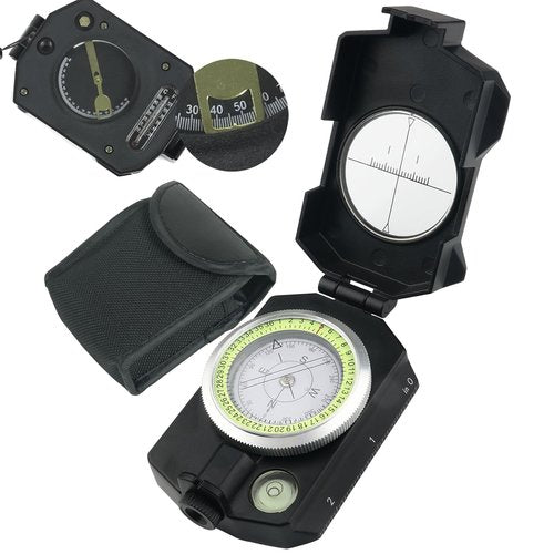Military Compass, JYEASTZ Survival Compass with Carrying Bag, Professional Lensatic Compasses with Inclinometer, Waterproof, Suitable for Camping, Hiking, Hunting